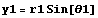 y1 = r1 Sin[θ1]